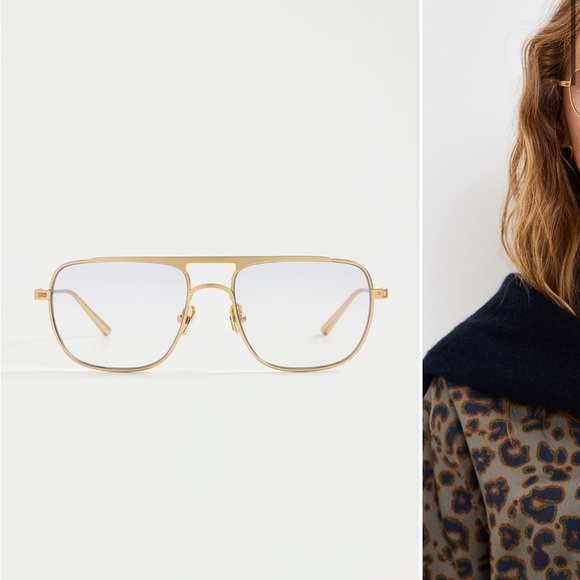 Elisa Johnson Jane Metal Clear Glasses - Picture 1 of 7